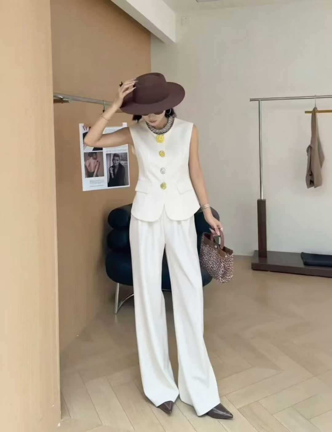 Luxe Sleeveless Blazer Co-ord Set