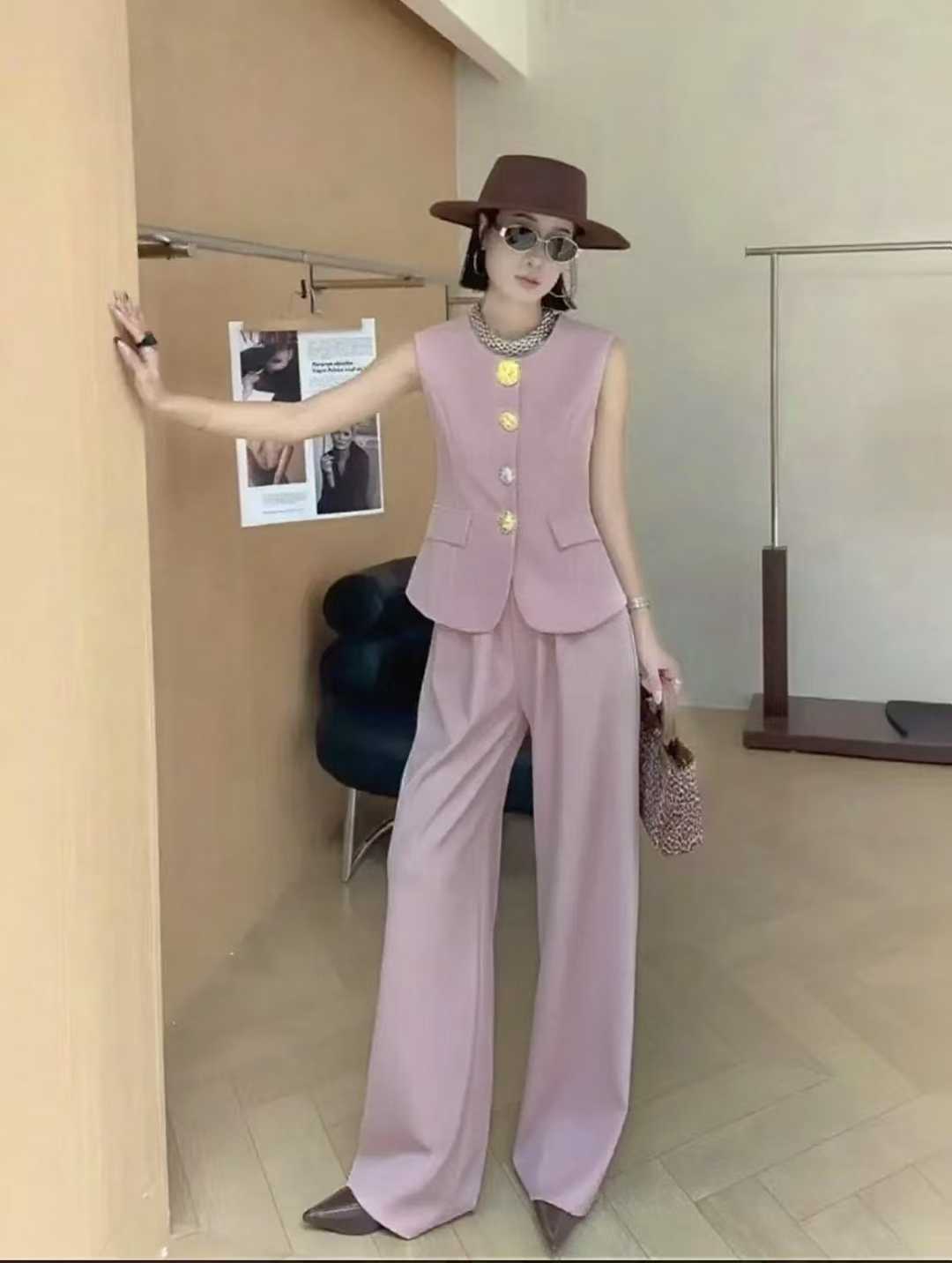 Luxe Sleeveless Blazer Co-ord Set
