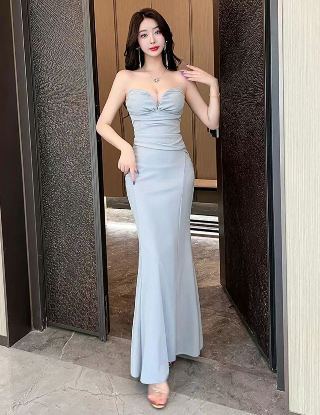Strapless Mermaid Maxi Gown – Timeless Luxury & Curve Elegance